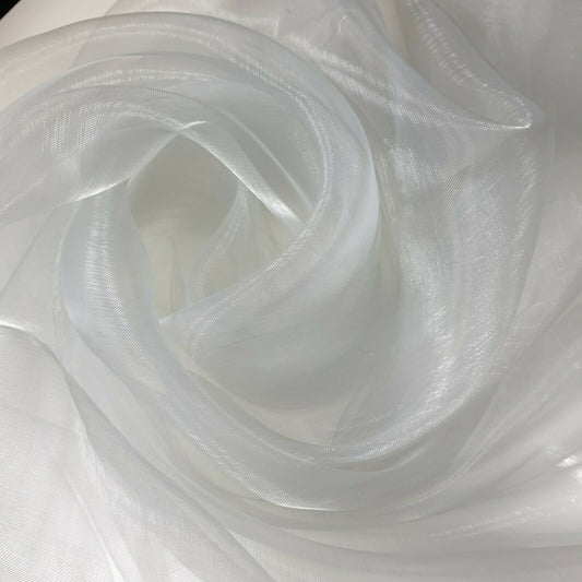 Transparenter Organzastoff, Voile-Vorhang, Hochzeitsstoff, 150 cm, Organza, Meterware (Silber)