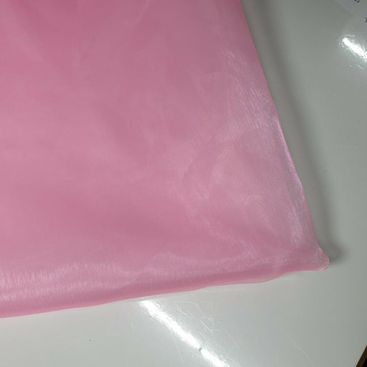 Transparenter Organzastoff, Voile-Vorhang, Hochzeitsstoff, 150 cm, Organza, Meterware (Rosa)