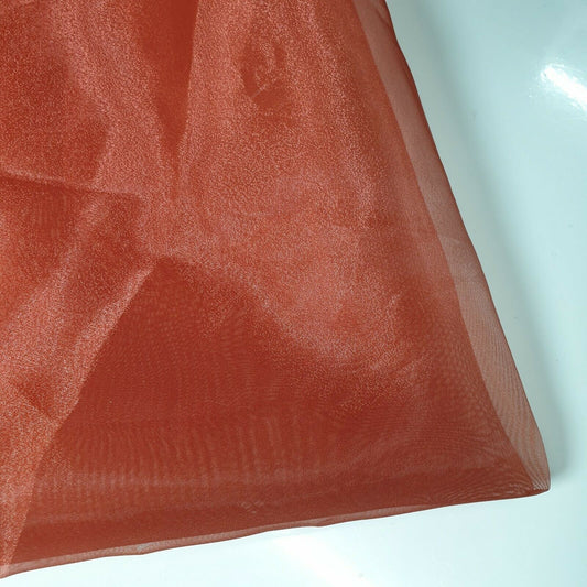 Transparenter Organzastoff, Voile-Vorhang, Hochzeitsstoff, 150 cm, Organza, Meterware (Rost)
