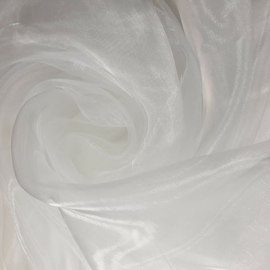 Transparenter Organzastoff, Voile-Vorhang, Hochzeitsstoff, 150 cm, Organza, Meterware (weiß)