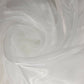 Sheer Organza Fabric Voile Drape Curtain, Wedding Fabric 150cm Organdie By Meter (White)