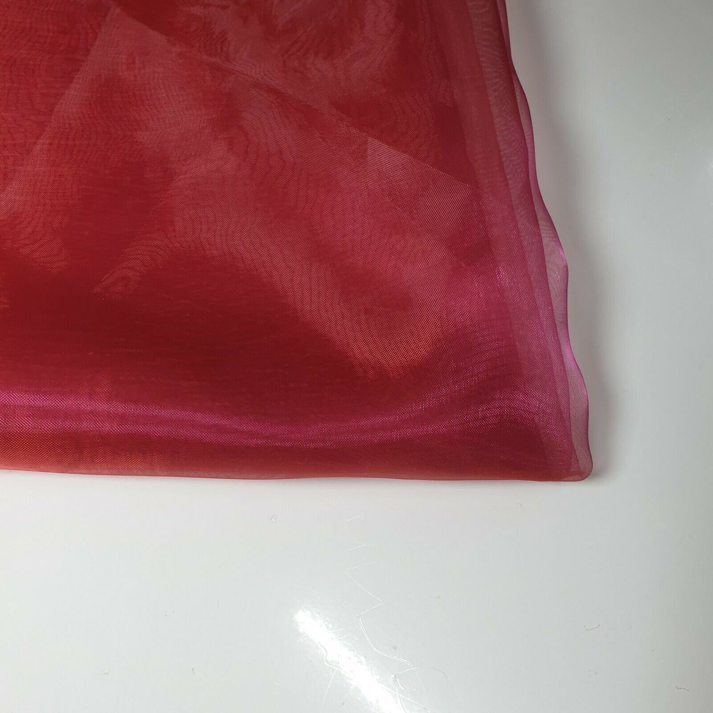 Sheer Organza Fabric Voile Drape Curtain, Wedding Fabric 150cm Organdie By Meter (Maroon)