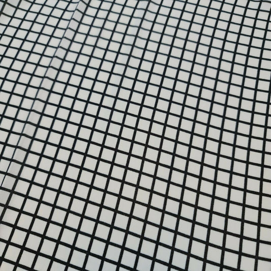 Schwarz-weißer Poly-Crêpe-Kleiderstoff mit Blumenmuster, 147,3 cm, Meterware (Design 5)