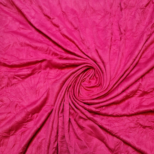 Hot Pink Crush Soft Poly Viscose Dress Craft Medium Weight Fabric 58" Per Metre