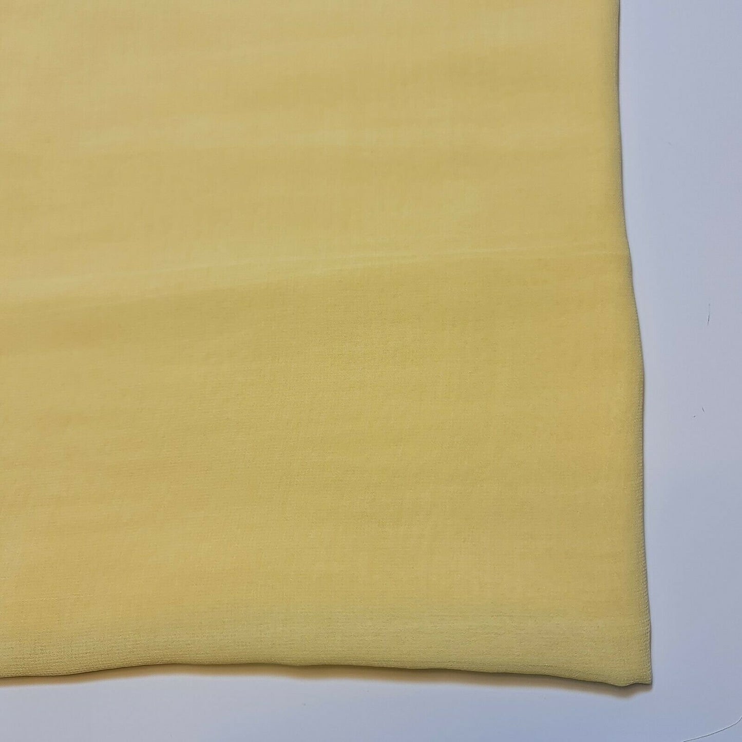 Yellow Chiffon Sheer Fabric Plain Soft Lightweight Polyester Dress Material 58"