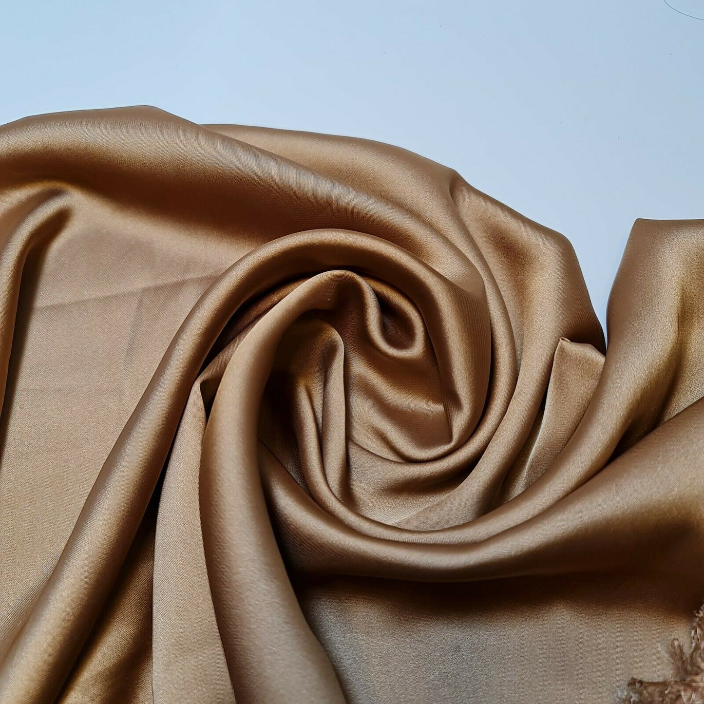 New Silky Charmeuse Satin Lightweight Bridal Dress Drape Décor Fabric 58" (Bronze)