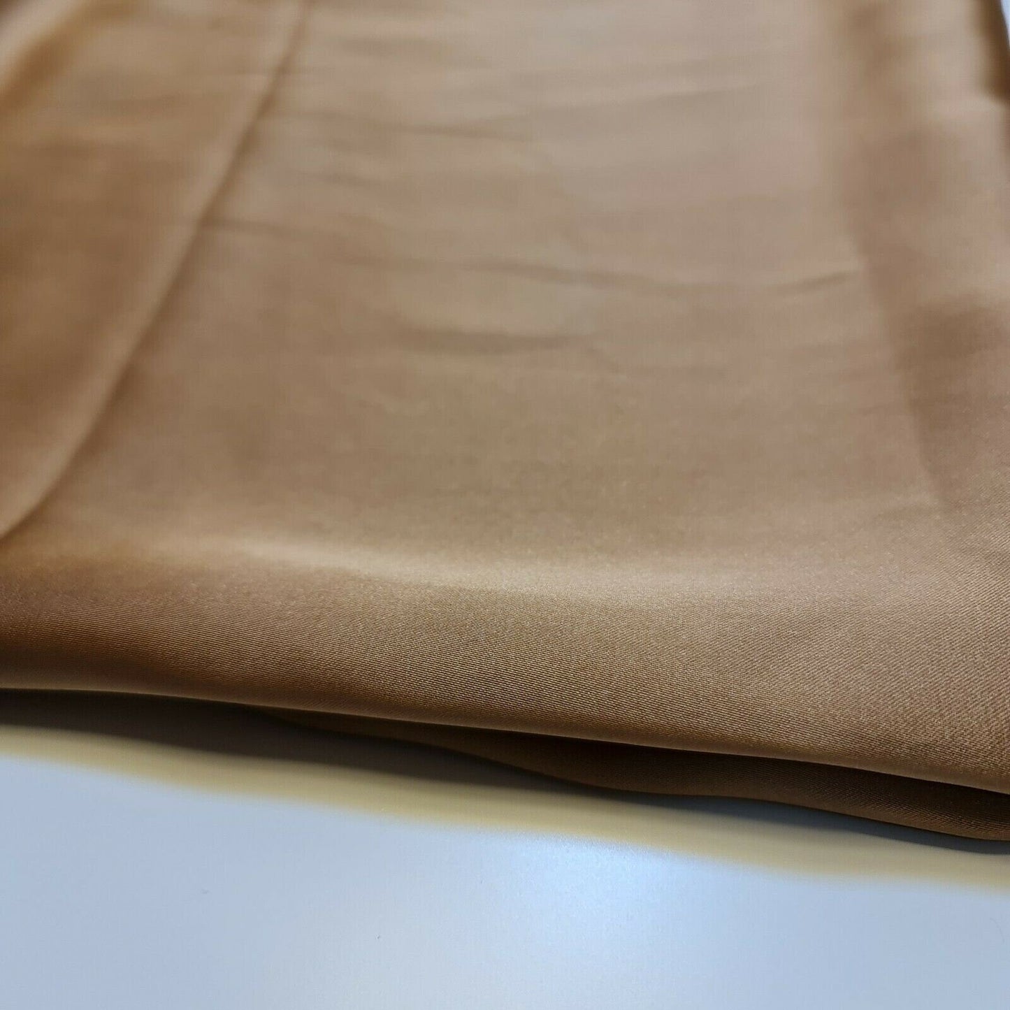 New Silky Charmeuse Satin Lightweight Bridal Dress Drape Décor Fabric 58" (Bronze)