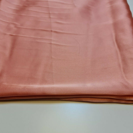 Neuer seidiger Charmeuse-Satin, leichter Dekostoff für Brautkleider, 147,3 cm (Hellpfirsich)
