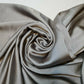 New Silky Charmeuse Satin Lightweight Bridal Dress Drape Décor Fabric 58" (Metal Grey)