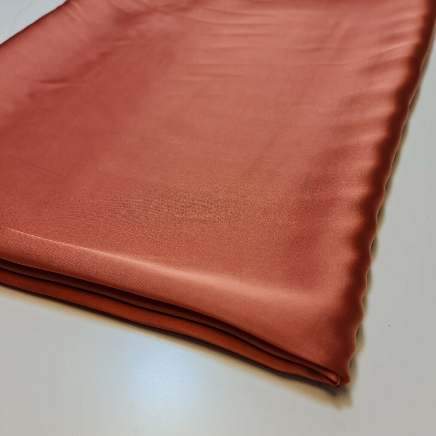 New Silky Charmeuse Satin Lightweight Bridal Dress Drape Décor Fabric 58" (Salmon Peach)