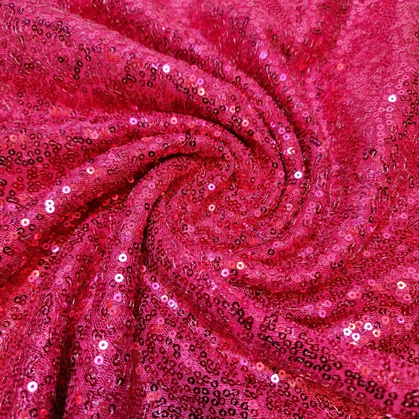 Sequin Fabric Sparkly Shiny Bling Dress Craft Drape Table Cloth Material 50" (Cerese Pink)