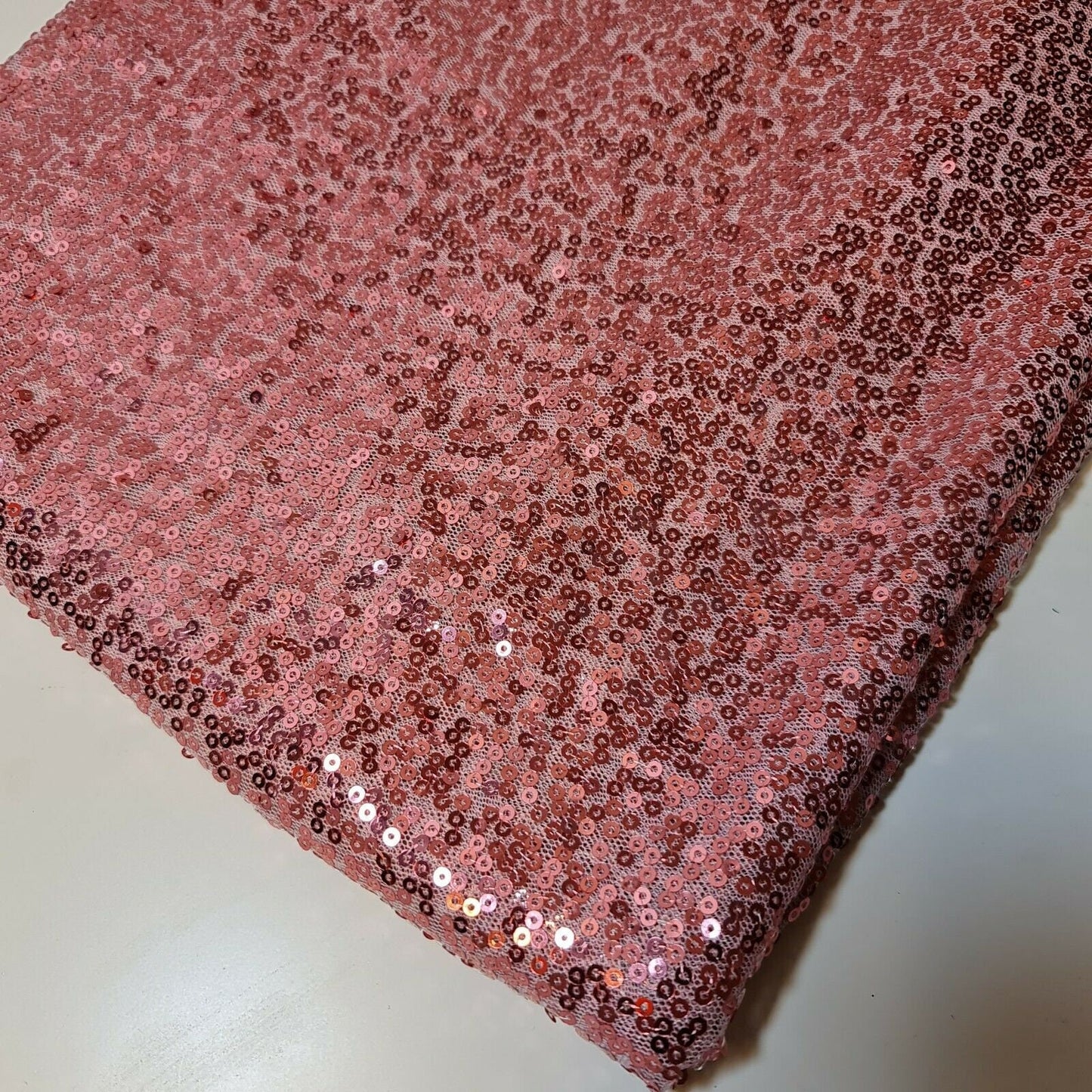 Sequin Fabric Sparkly Shiny Bling Dress Craft Drape Table Cloth Material 50" (Baby Pink)