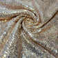 Sequin Fabric Sparkly Shiny Bling Dress Craft Drape Table Cloth Material 50" (Rose Gold)