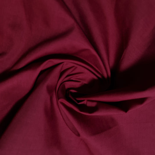 Unifarbener Polycotton-Stoff, Planenstoff, Kleiderbastelmaterial, 50 Farben, 112 cm (Weinrot)