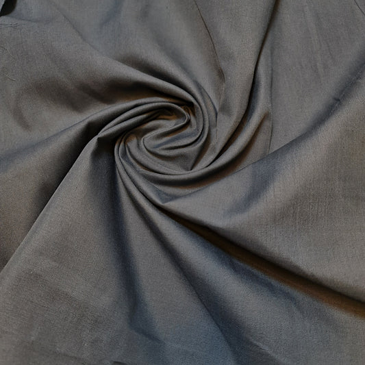 Plain Polycotton Fabric Sheeting Dress Craft Material 50 Colours 112CM (Dark Grey)