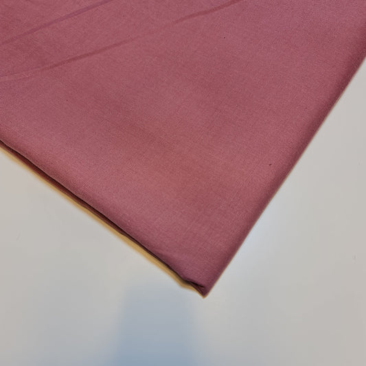 Plain Polycotton Fabric Sheeting Dress Craft Material 50 Colours 112CM (Dusty Pink)