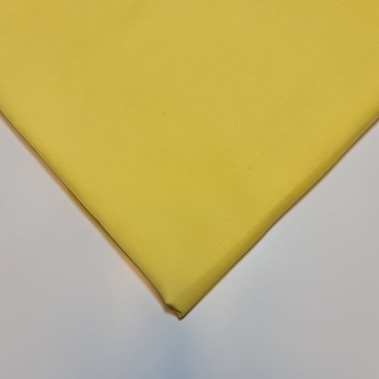 Flo Yellow Plain Polycotton Fabric 112cm wide for Sheeting Crafts Dressmaking Quilting Lining Material By Metre