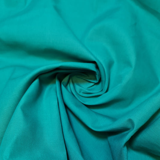 Unifarbener Polycotton-Stoff, Planenstoff, Kleiderbastelmaterial, 50 Farben, 112 cm (Jade)
