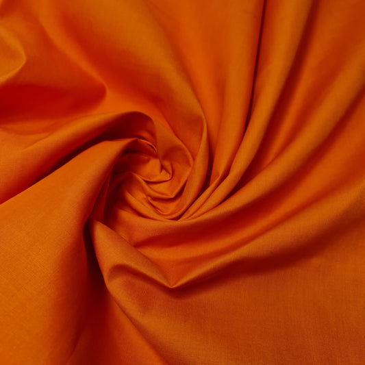 Unifarbener Polycotton-Stoff, Planenstoff, Kleiderbastelmaterial, 50 Farben, 112 cm (Orange)
