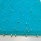 Tulle Beaded Pearl Lace Net Fabric Bridal Veil Wedding Backdrop Décor 58" (Turquoise)