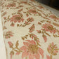 Indian Brocade Banarasi Jacquard Upholstery Craft Cushion Dress Fabric 44" (Beige Base with Baby Pink Flowers)