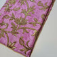 Luxury Faux Raw Silk Gold Embroidery Fabric Fancy Dress fabric Home Decor 44" (Mauve)