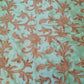 Luxury Faux Raw Silk Gold Embroidery Fabric Fancy Dress fabric Home Decor 44" (Green)