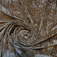 Premium Quality Marble Crushed Velvet Medium Weight Stretch Fabric Material 58" (Taupe)