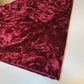 Premium Quality Marble Crushed Velvet Medium Weight Stretch Fabric Material 58" (Burgundy)