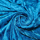 Premium Quality Marble Crushed Velvet Medium Weight Stretch Fabric Material 58" (Turquoise)