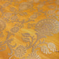 Ornamental Floral Gold Metallic Print Indian Banarasi Brocade Fabric (Mustard Yellow)