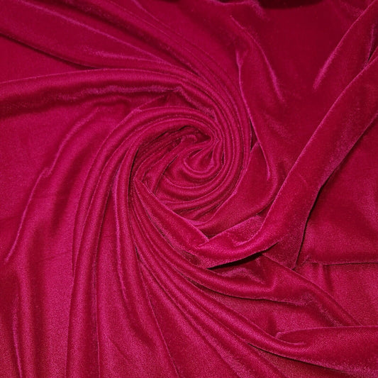 Magenta Luxury Micro 9000 Three Crown Triple Velvet Material Dress Craft 44” Fabric By The Meter