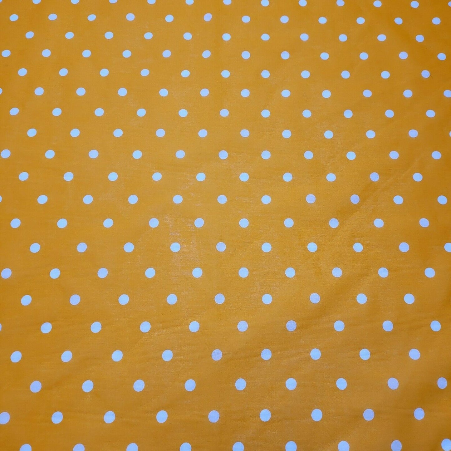 Pea Pin Spot Spotty Dot Print Fabric Polycotton Material By the Meter 44" (Orange)