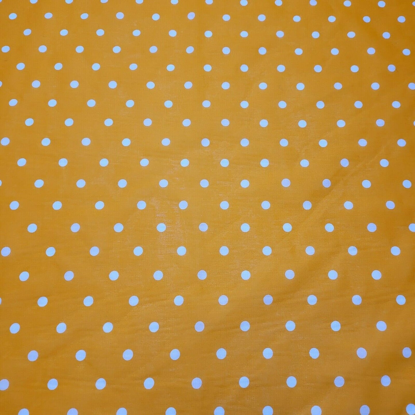 Pea Pin Spot Spotty Dot Print Fabric Polycotton Material By the Meter 44" (Orange)