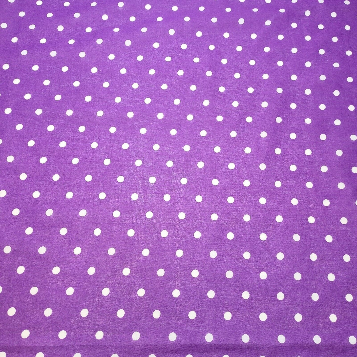 Pea Pin Spot Spotty Dot Print Fabric Polycotton Material By the Meter 44" (Purple)