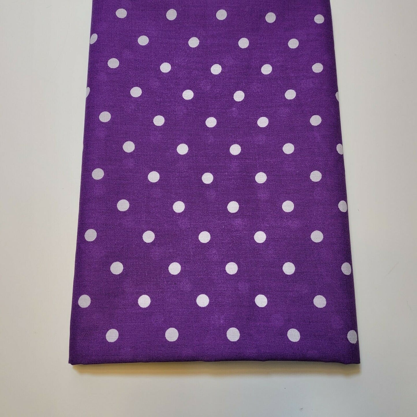 Pea Pin Spot Spotty Dot Print Fabric Polycotton Material By the Meter 44" (Purple)