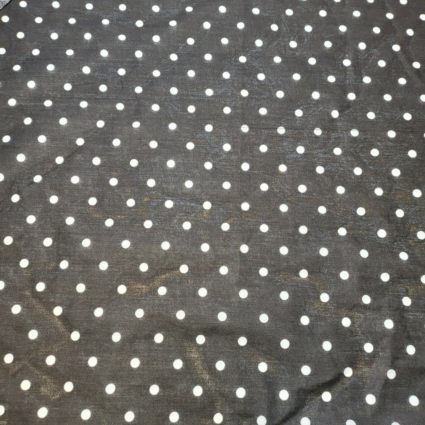 Pea Pin Spot Spotty Dot Print Fabric Polycotton Material By the Meter 44" (Black)