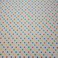 Pea Pin Spot Spotty Dot Print Fabric Polycotton Material By the Meter 44" (White Multi Spot)