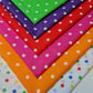 6 Stück Polycotton Polka Dot Craft 50x50cm Fat Quarters Material Patchwork, Quiltstoff