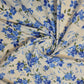 100% Cotton Poplin White Floral Print Soft Dress Craft Material Fabric Meter 44" (Print -4)