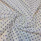 100% Cotton Poplin White Star Print Soft Dress Craft Material Fabric Meter 44" (Print -5)