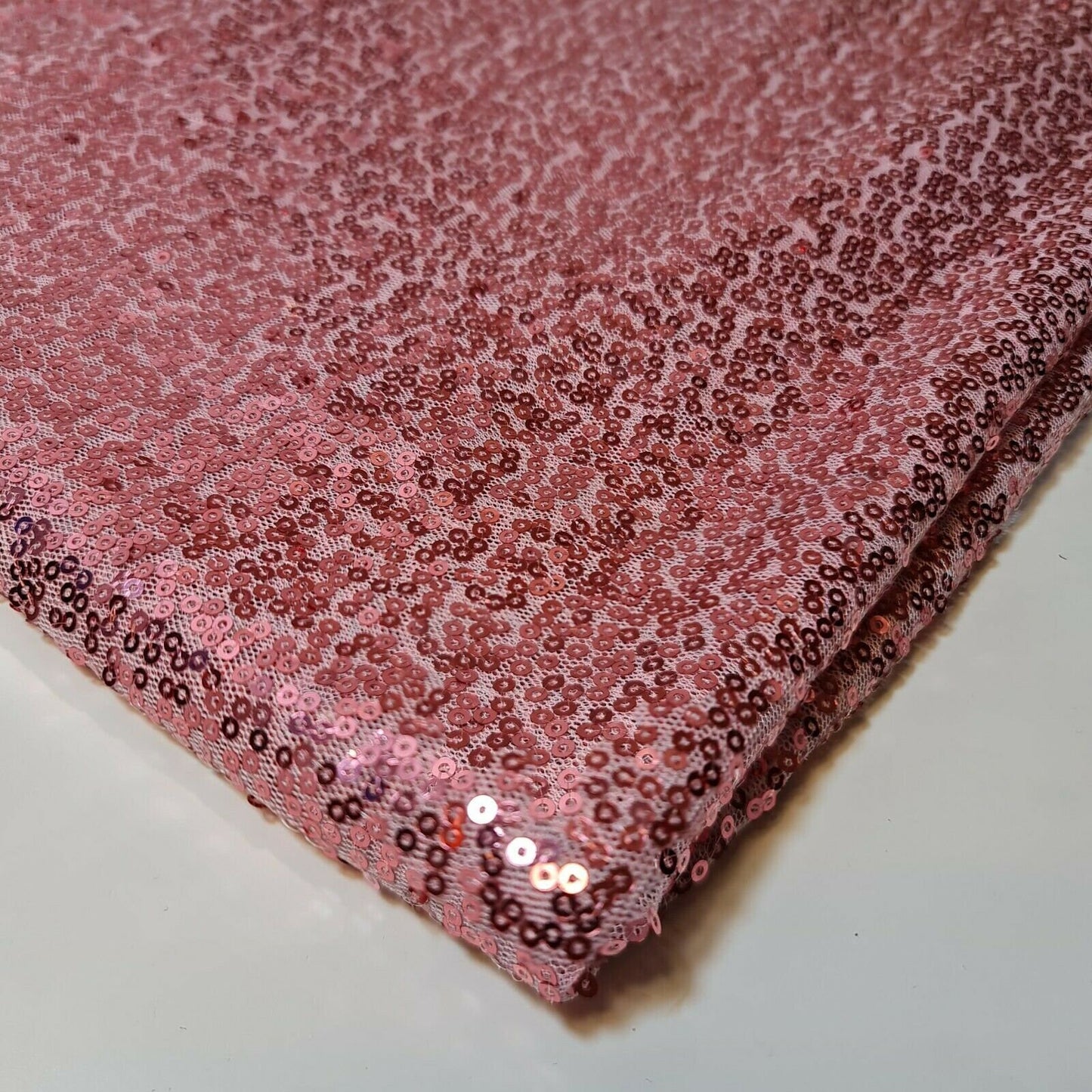 Sequin Fabric Sparkly Shiny Bling Dress Craft Drape Table Cloth Material 50" (Baby Pink)