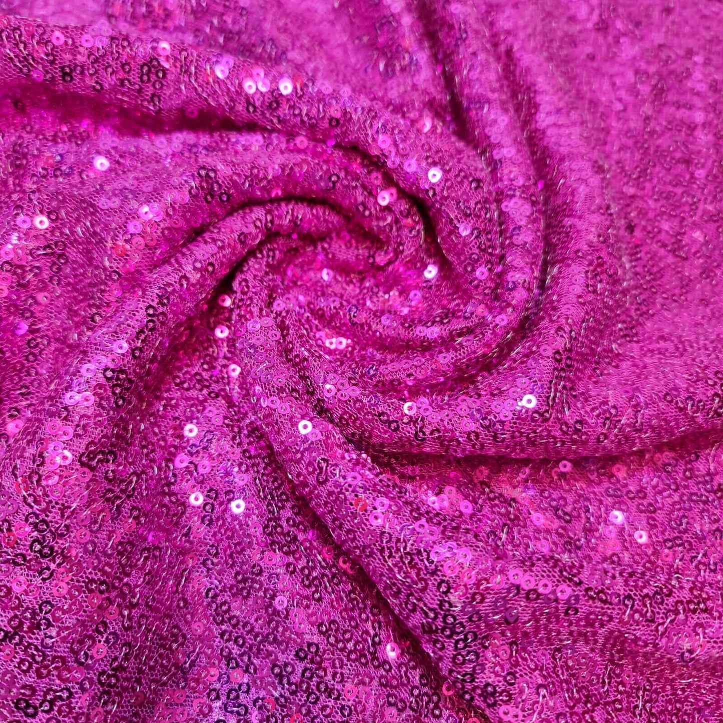 Sequin Fabric Sparkly Shiny Bling Dress Craft Drape Table Cloth Material 50" (Magenta Pink)