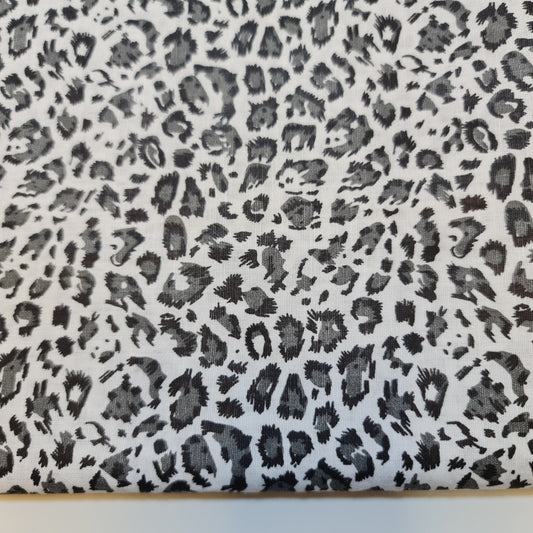 100% Cotton Poplin Leopard Print Soft Dress Craft Material Fabric Meter 44" (Print -9)