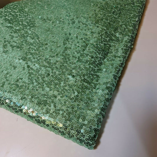 Sequin Fabric Sparkly Shiny Bling Dress Craft Drape Table Cloth Material 50" (Mint)