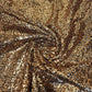 Sequin Fabric Sparkly Shiny Bling Dress Craft Drape Table Cloth Material 50" (Gold/Black)