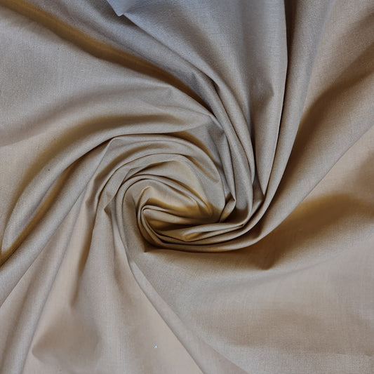 Unifarbener Polycotton-Stoff, Planenstoff, Kleider- und Bastelmaterial, 50 Farben, 112 cm (Taupe)