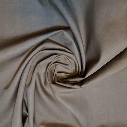 Unifarbener Polycotton-Stoff, Planenstoff, Kleiderbastelmaterial, 50 Farben, 112 cm (Khaki)