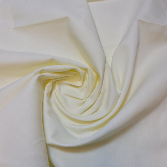 Plain Polycotton Fabric Sheeting Dress Craft Material 50 Colours 112CM (Cream)