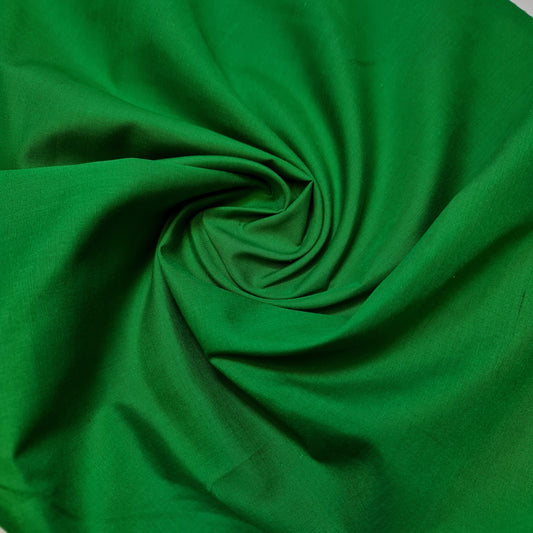 Plain Polycotton Fabric Sheeting Dress Craft Material 50 Colours 112CM (Emerald Green)